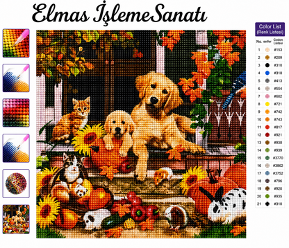 Sevimli dostlar  30x30 cm