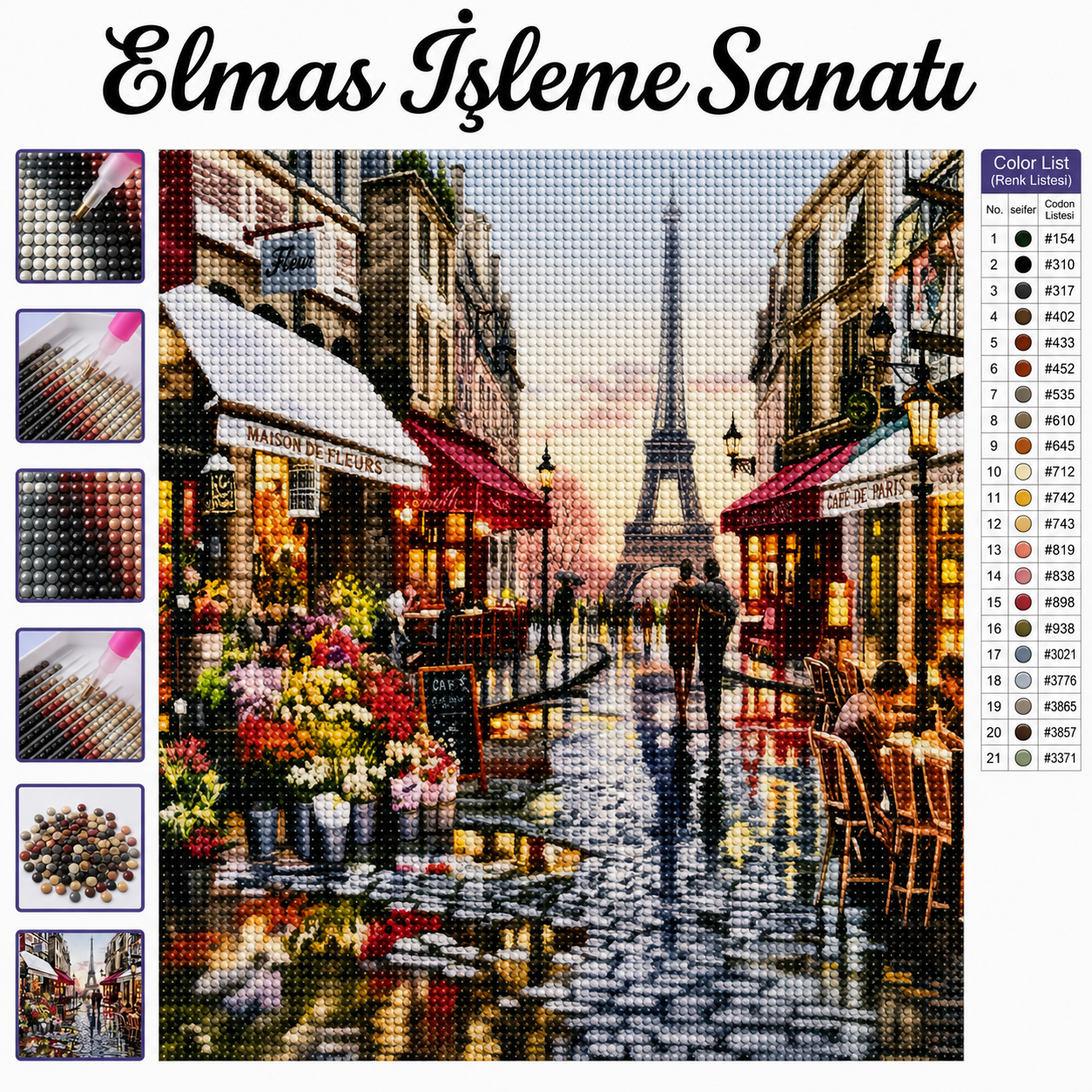 Paris Sokakları 40x50 cm
