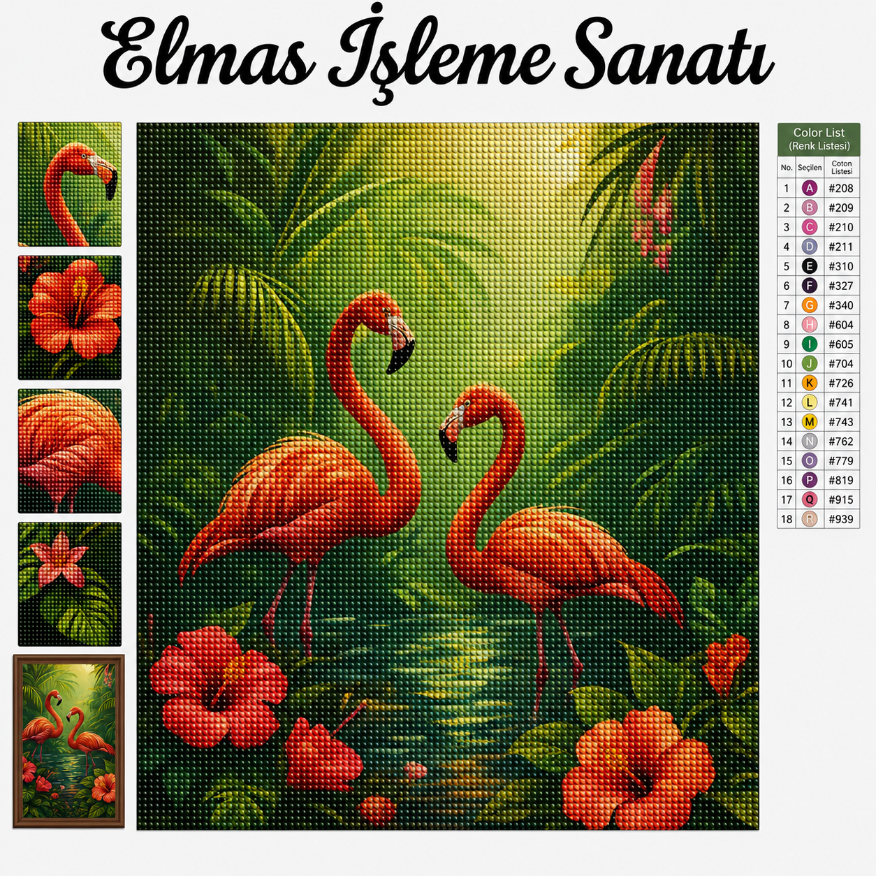 Flamingo Dansı 50x65 Cm