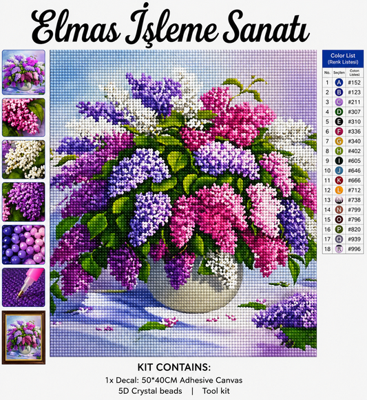 Mor Salkımlar 40x50 cm