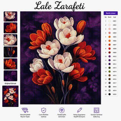 Gece Laleleri 50x65 Cm