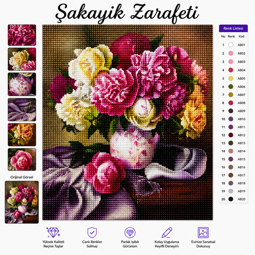 Şakayık Zerafeti  50x65 Cm