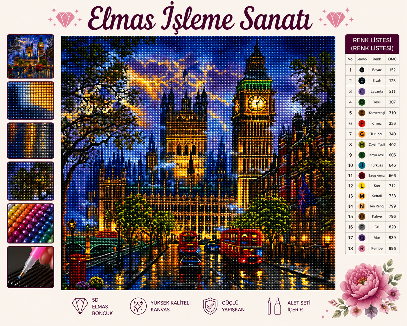 Puslu Londra 40x50 cm