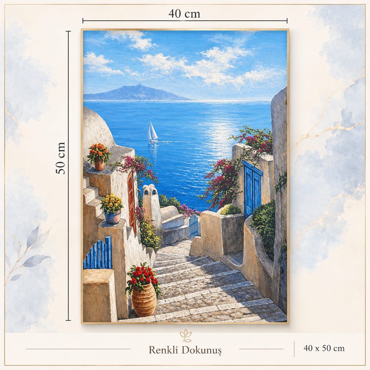 Santorini Adası 40x50