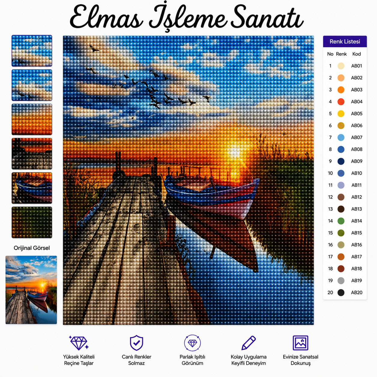Gün Batımı İskelesi  40x50 cm