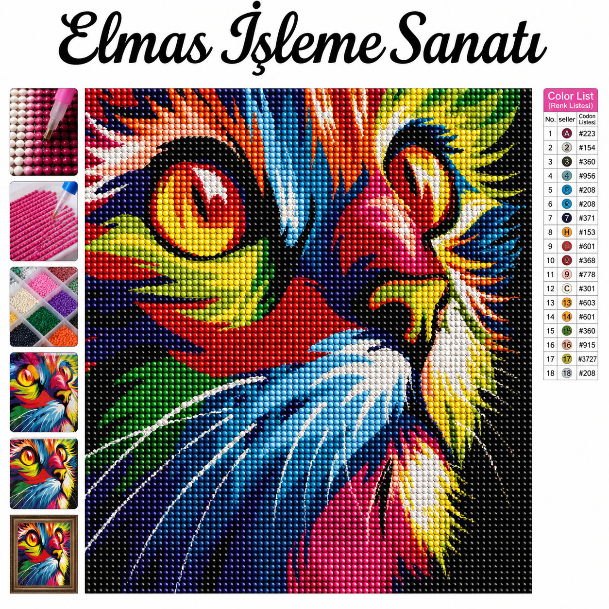 Gökkuşağı Patisi 40x50 cm
