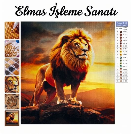 Aslan Asileti 40x50 cm