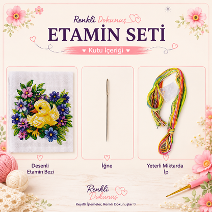 Yavru Kediler Desenli Etamin Seti