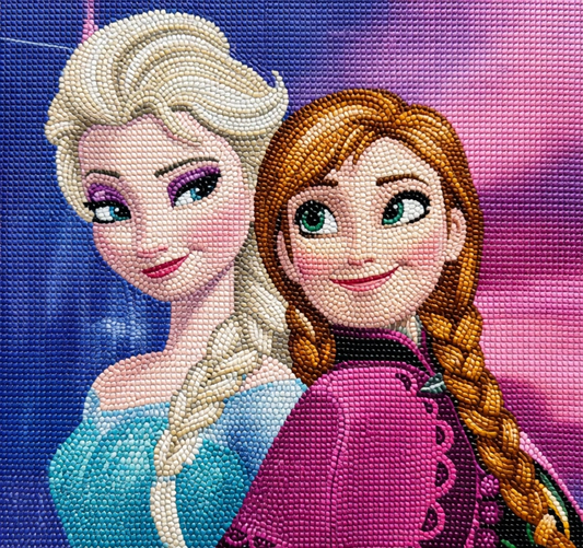 Elsa ve Anna  30x30 cm