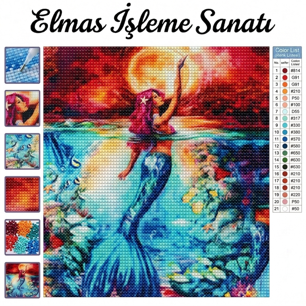 Deniz Kızı 30x30 cm