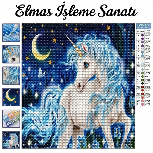 Ayışığı Unicornu 30x40 cm