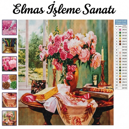 Pembe Salon Zerafeti 30x40 cm