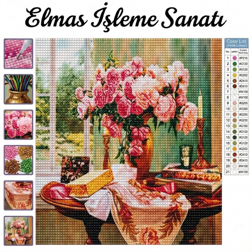 Pembe Salon Zerafeti 30x40 cm